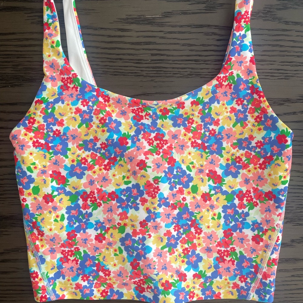 Old Navy Red and Yellow Sleeveless Crop Tank Top